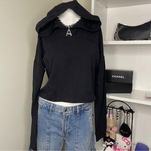soft cropped basic hoodie